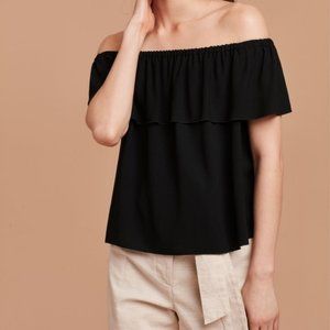Aritzia Wilfred Promener Blouse Off The Shoulder